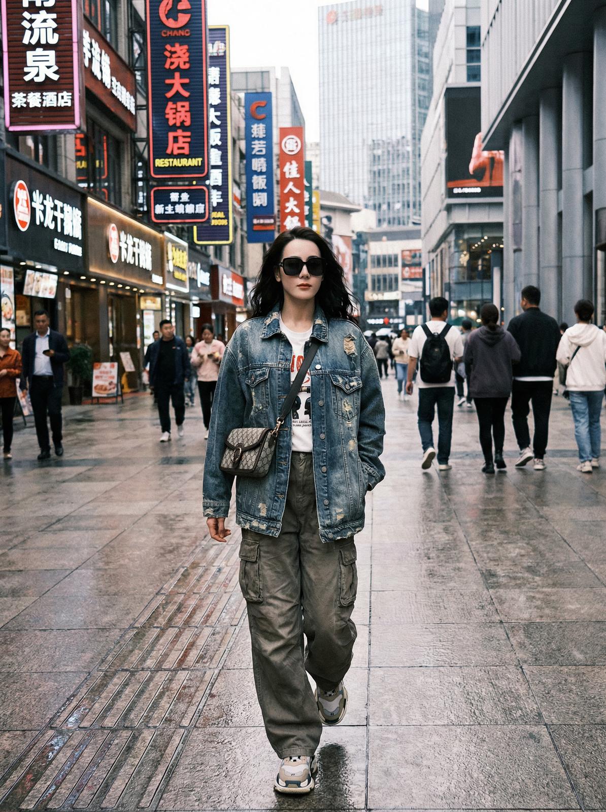 网红主播街拍纪实视频